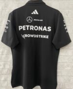 Mercedes AMG Petronas F1 Black 2025 POLO Team T Shirt - Image 4
